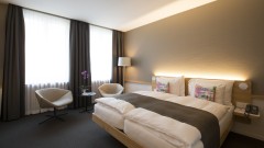 Comfortable double rooms in the Hotel Zuercherhof in Zurich