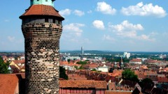 Traumhafter Blick über die historische Altstadt von Nürnberg.