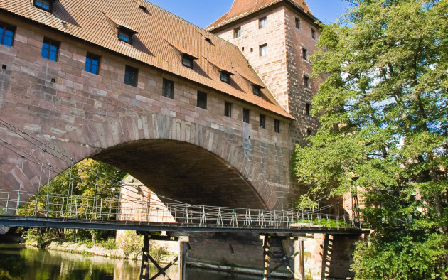 Der Kettensteg über die Pegnitz ist ein Meilenstein der Industriegeschichte und eine der bemerkenswertesten Brücken in Nürnberg.