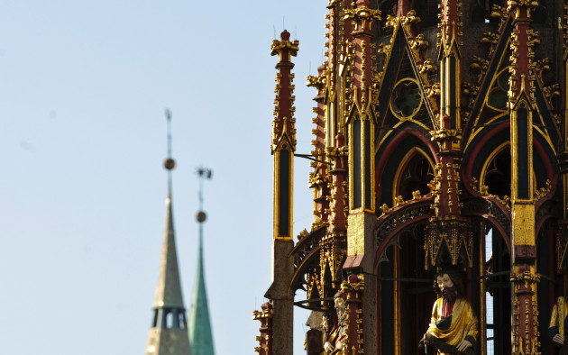 Historische Bauwerke und Kirchen prägen das Bild der Innenstadt von Nürnberg.