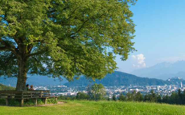 Traumhafter über die Stadt Salzburg von Maria Plain aus