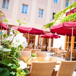 Gemütlicher Schanigarten beim Austria Classic Hotel in Wien