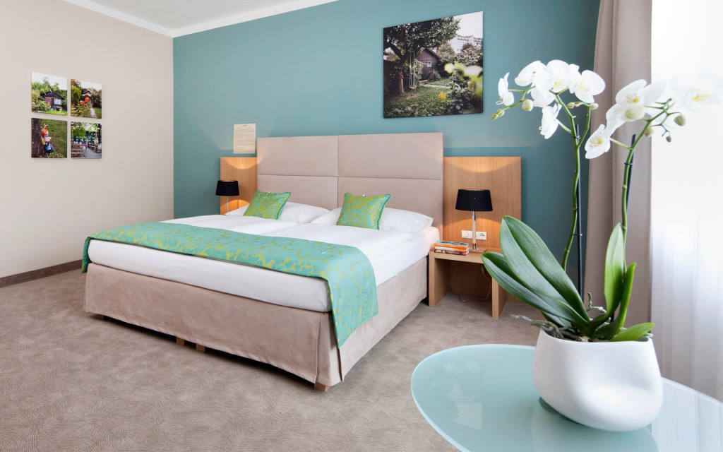 Moderne Doppelzimmer im Hotel Das CAPRI in Wien